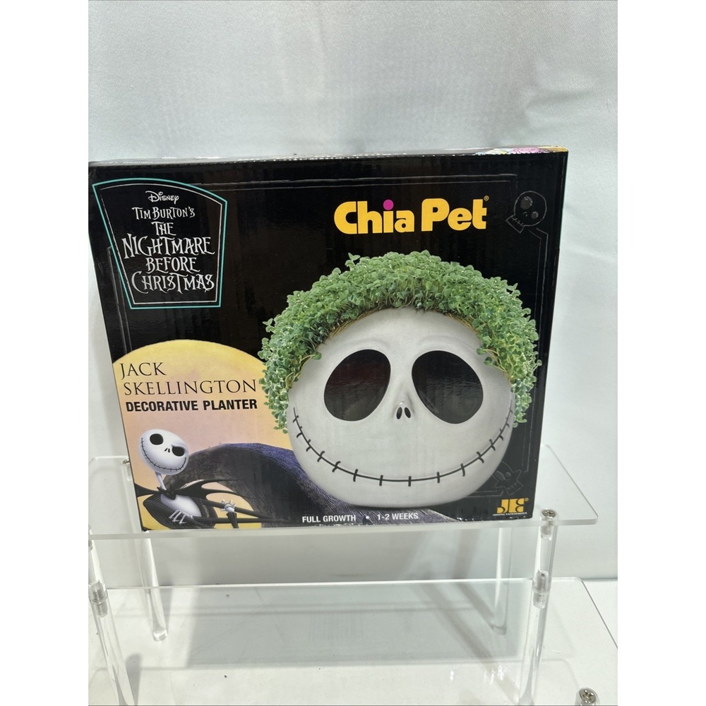 Jack Skellington The Nightmare Before Christmas CHIA PET Decorative Planter NIB